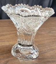  Antique EAPG Clear Pressed Glass Vase picture