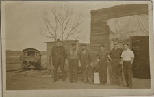 RPPC Railroad Track Work Crew Railroad Train Vintage Real Photo Postcard picture