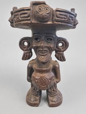 Museum worthy Aztec Huehueteotl Lord of Fire Ceramic Incense Burner (1200-1400) picture