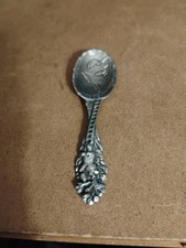 Vintage Early American Pewter Baby Spoon by Web Silver Company picture