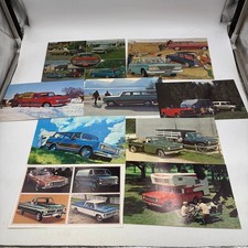 Vintage Auto Advertising Postcards Lot 9 Ford Studebaker IH Scout Trucks 2 GIANT picture