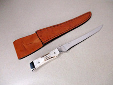 Vintage George Young Custom Fishing Filet Stag Knife Knives Stellite picture