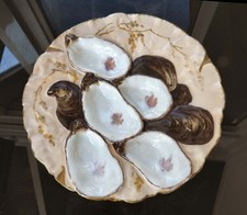 Haviland Limoges Turkey Oyster Plate 5 Well picture