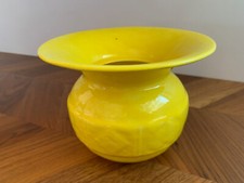 Vintage Yellow Maurice California Ceramic Cuspidor Spittoon Crock Planter picture