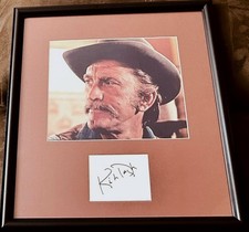 Kirk Douglas autograph signed cut signature framed Gunfight 8x10 movie photo JSA picture
