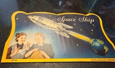 VTG 1950s Space Ship Needle Book Japan NOS Rocket Sci-Fi Sewing Pack Unused picture