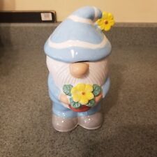 Cute 8-1/2 Inch Gnome Ceramic Cookie/Candy Jar picture