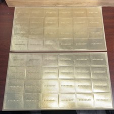 Lot Of 2 Sheets Of Burberry Gold Foil Stickers, 24 Per Sheet=48 Stickers  picture