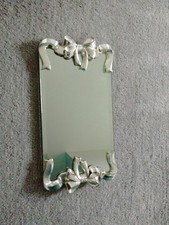 GSA Godinger Silver Plated Mirror Vanity Tray Victorian Bouquets Ribbon picture