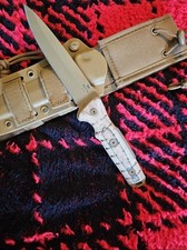 Buck 891 Knife Ground Combat Rare Tan Spearpoint picture