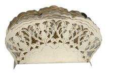 Vintage Hans Jensen Denmark Ornate Filigree Silverplate Napkin/Letter Holder picture