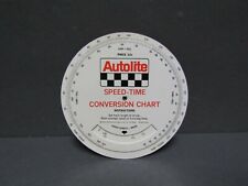 Autolite speed time conversion chart wheel Ford parts division picture