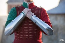 Medieval Bazubands Long Bracers LARP SCA Cosplay Arms Protection Set Costume picture