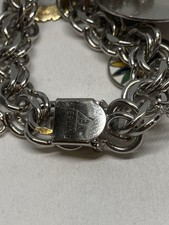 47g MASSIVE STERLING SILVER CHARM BRACELETS STAMPED JB FINE JEWELRY 925 picture