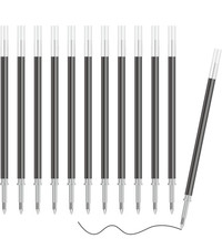 New SUIN 0.7mm Gel Ink Pen Refills, Black, 48 Pieces for PENS Black w/Cap Spacer picture