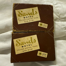 Vintage Sands Motel Matchbooks w/ Matches College Station TX 846-5791 picture