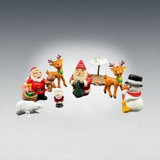 Wallace Berrie Vintage Christmas Figurine Set of 8, Made in Portugal, 1980s picture