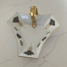vintage porcelain nappy dish or small handled trinket tray (Royal Schwarzburg) picture