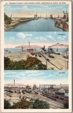 Vintage 1910s ASHTABULA HARBOR, Ohio Postcard