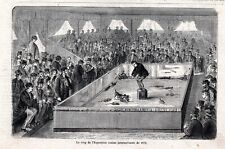 Dog Manchester Terrier Killing Rats in Show Ring, 1870s Antique Engraving Print picture