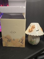 New Retired Lenox Occasions Halloween Pumpkin Candle Lamp picture