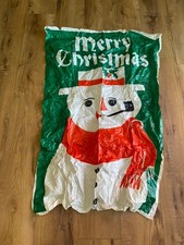 VTG Heavy Plastic Holiday/ Christmas Snowman Door Cover picture