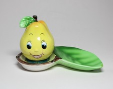 HTF Vintage PY Spoon Rest & Yellow Pear Shaker Set MCM Shakers Japan picture