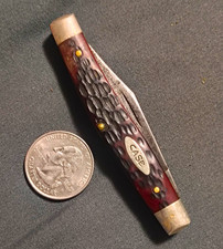 Case XX 0244 2-Blade Pocketknife Brown Bone Clip Point Slipjoint 1977 picture