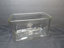 Antique 1920-1930s Clear Glass Wet Battery Box Ribbed Edge 9.5