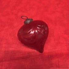 VINTAGE KUGEL GLASS CHRISTMAS ORNAMENT TEARDROP SHAPE (t75) picture