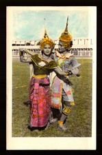 POSTCARD : THAILAND - COLORED REAL PHOTO OF THAI CLASSICAL DANCERS picture