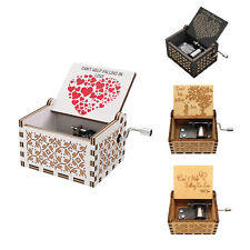 Can't Help Falling in Love Wooden Music Box, Engraved Musical Boxes for Love picture
