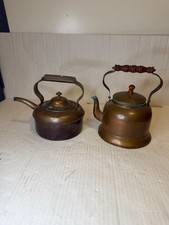 Vintage Copper Kettle Lot of 2 Hi-Mark Taiwan Tea Kettles Rustic Decor picture