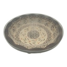 Temp-tations Old World Brown Ceramic Pie Plate With Cover/Lid Vintage NOS picture