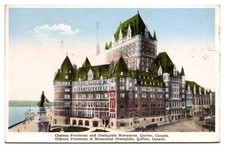 VTG Chateau Frontenac and Champlain Monument, Quebec City, PQ, Canada PC picture