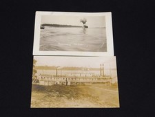 2 1910s RPPC HELEN BLAIR Steamboat Mississippi River New Boston IL Postcards picture