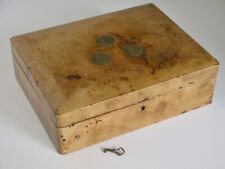 Antique Leather Coin Trinket Jewelry Box M.THERESIA.D.G. Austria Caramel RARE picture