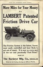 1907 PAPER AD CAR AUTO Lambert Friction Drive Automobile Northern Motor Detroit picture