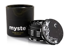 MYSTE Herb Grinder 2.5'' Large, Upgraded Sharpest Teeth Large, Black Big Crusher picture
