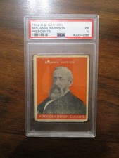 1932 U.S. CARAMEL PRESIDENTS Benjamin Harrison PSA 1 picture