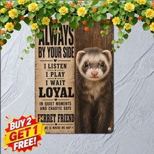 vintage ferret tin metal signs your friend wall picture