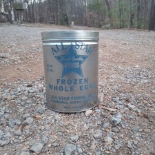 Rare Vintage All Star foods Albemarle nc Empty 30lb Metal Advertising Can picture