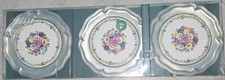 Set Of 3 Vintage Sissi Alwe Zinn Pewter With Ceramic Inserts Ornate Coasters NEW picture