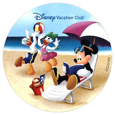 Mickey Mouse Donald Duck Daisy Duck Beach Sticker Disney World Vacation Club DVC picture
