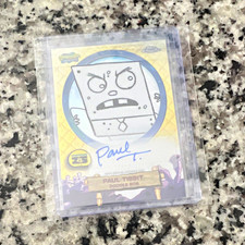 Topps 2025 SpongeBob Chrome DoodleBob SA-DO Paul Tibbitt Signed Auto picture