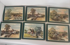Vintage Clover Leaf Table Mats Set of 6 Landscapes Cork Back by Ronald Dean picture
