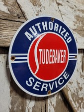VINTAGE STUDEBAKER PORCELAIN SIGN OLD AMERICAN GARAGE SERVICE DEALER CAR TRUCK picture