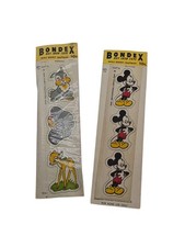 Vtg 1946 Bondex Disney Hot Iron Tape Appliques Lot Mickey Bambi Dumbo NOS picture