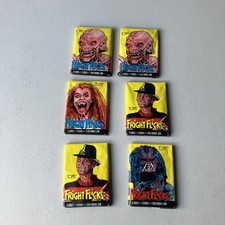 FRIGHT FLICKS TOPPS 1988 HORROR TRADING CARDS ALL 6 SEALED VARIENT WAX PACKS picture