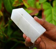 Amazing 100MM White Petalite Quartz Crystal Healing Power Metaphysical Tower picture